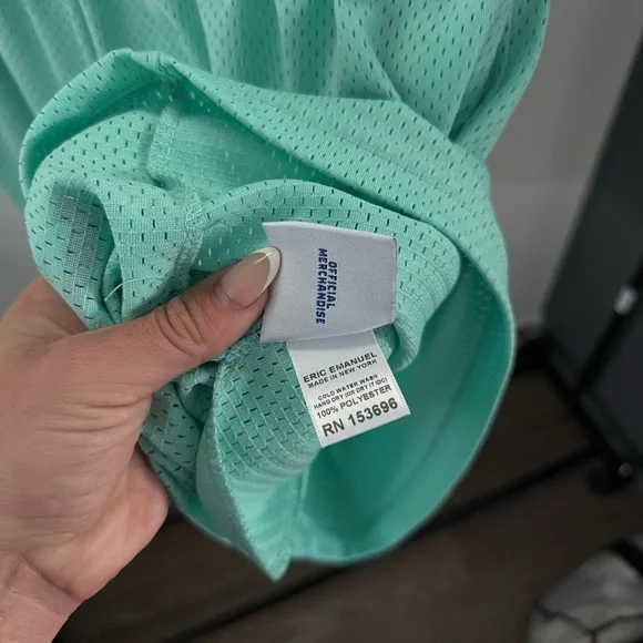 Eric Emanuel Tiffany blue white Mesh Athletic Shorts